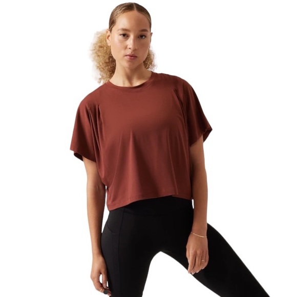 Athleta Tops - Athleta Elemental Tee - Ancient Mahogany